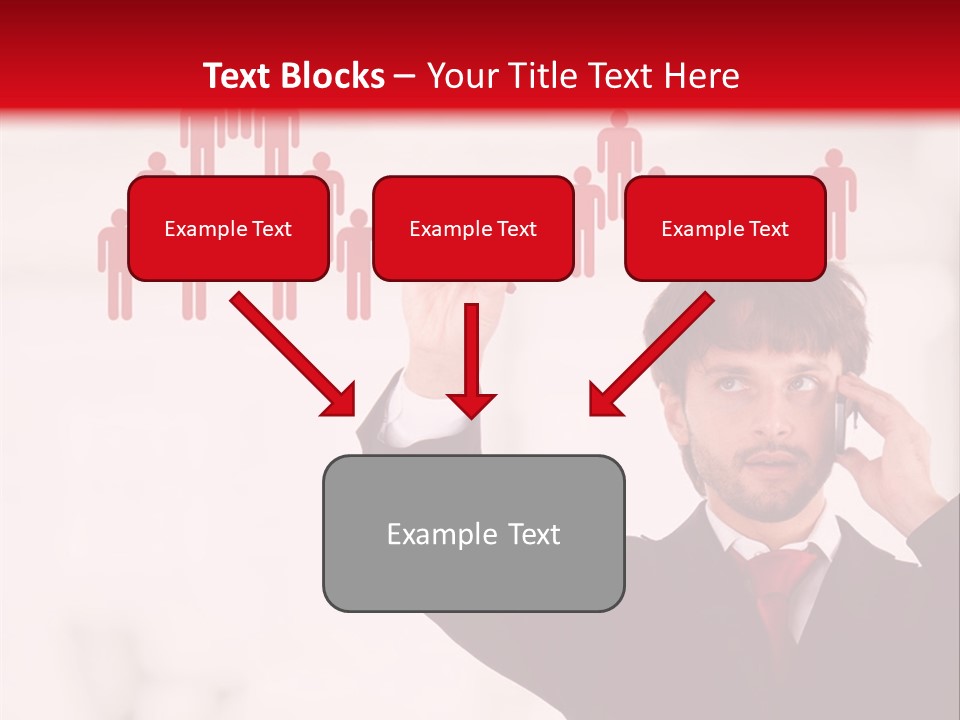 A Man In A Suit Holding A Cell Phone To His Ear PowerPoint Template