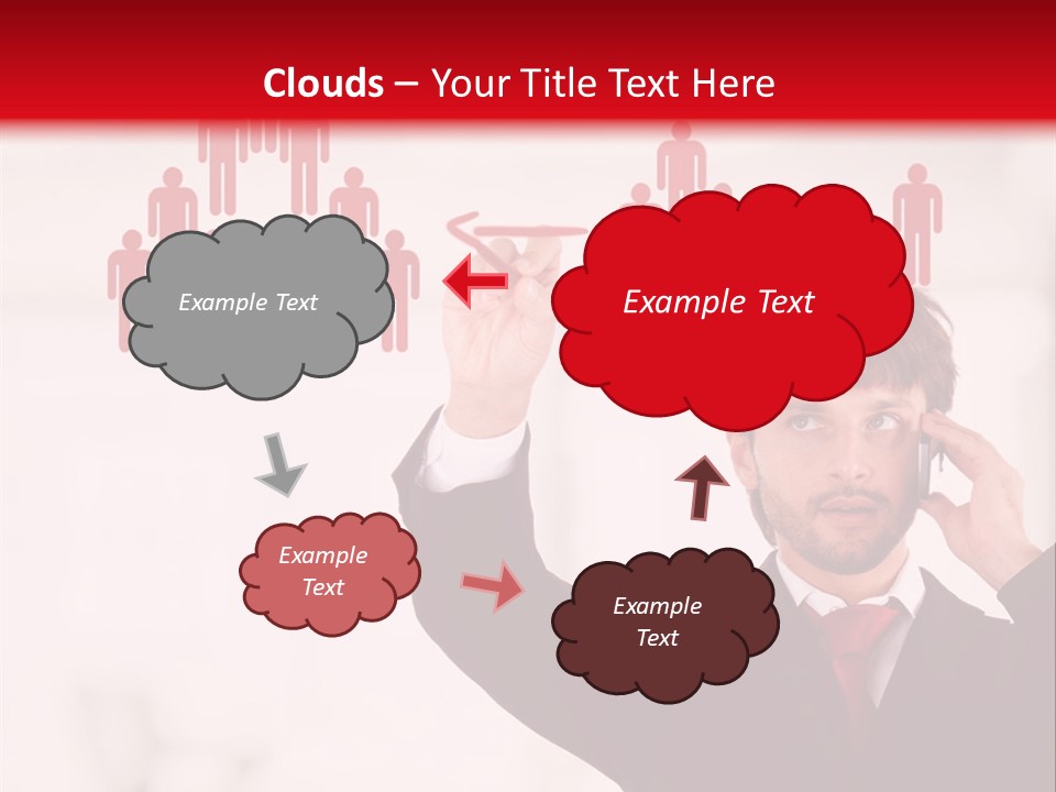 A Man In A Suit Holding A Cell Phone To His Ear PowerPoint Template