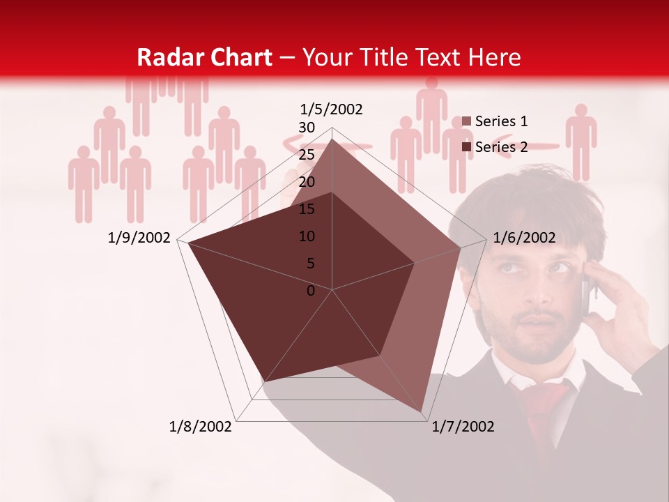 A Man In A Suit Holding A Cell Phone To His Ear PowerPoint Template