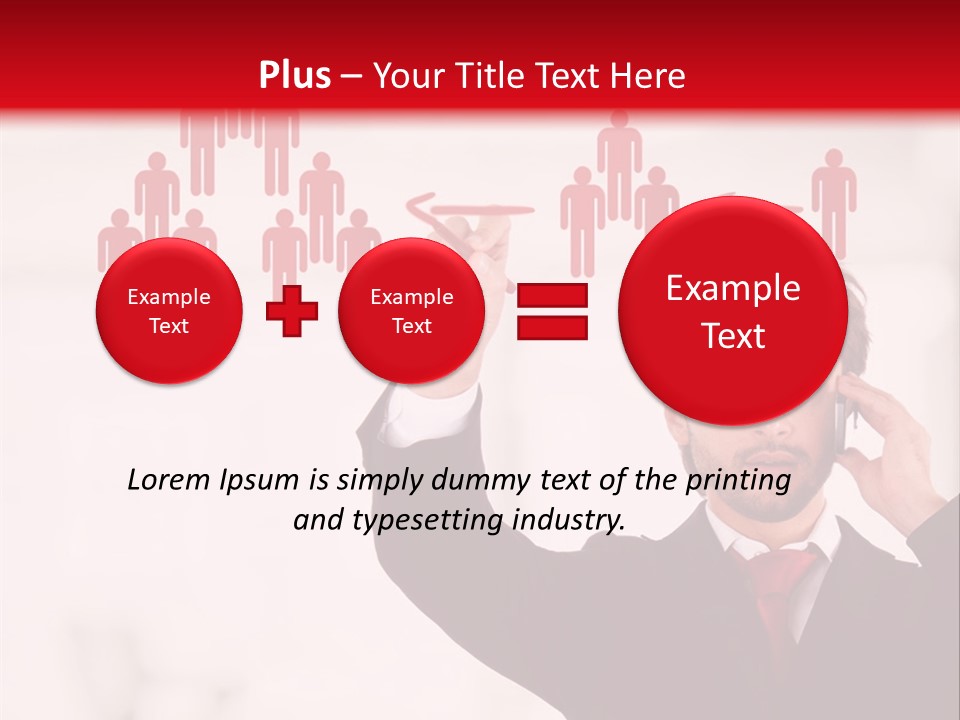 A Man In A Suit Holding A Cell Phone To His Ear PowerPoint Template