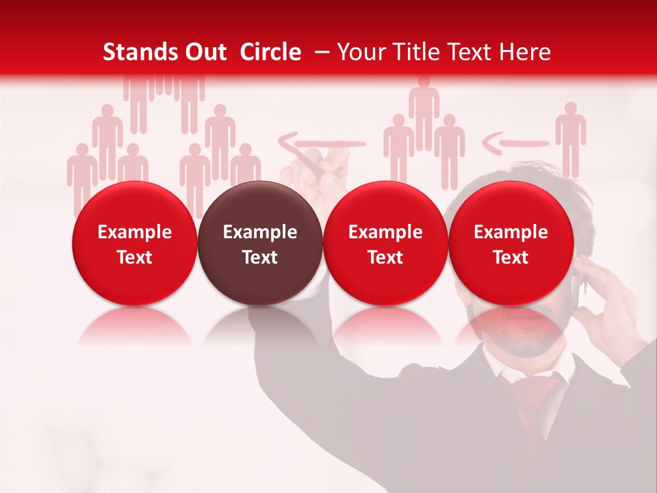 A Man In A Suit Holding A Cell Phone To His Ear PowerPoint Template