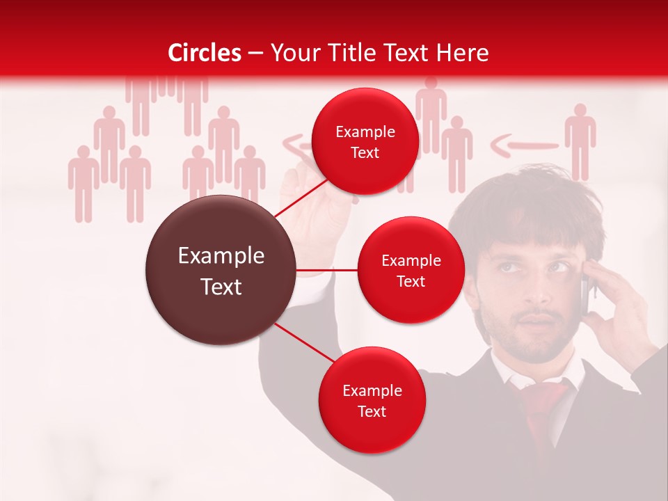 A Man In A Suit Holding A Cell Phone To His Ear PowerPoint Template