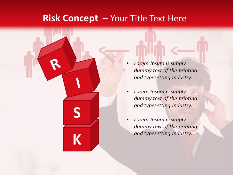 A Man In A Suit Holding A Cell Phone To His Ear PowerPoint Template