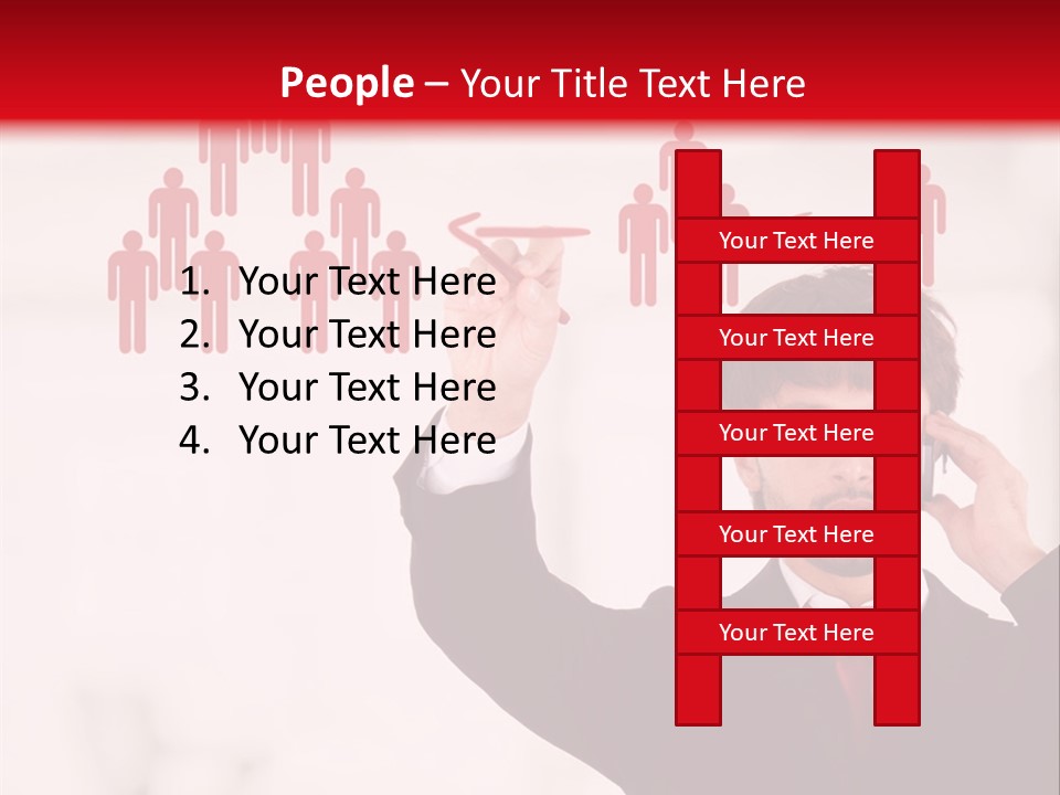 A Man In A Suit Holding A Cell Phone To His Ear PowerPoint Template