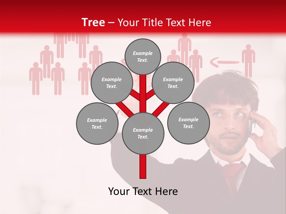 A Man In A Suit Holding A Cell Phone To His Ear PowerPoint Template