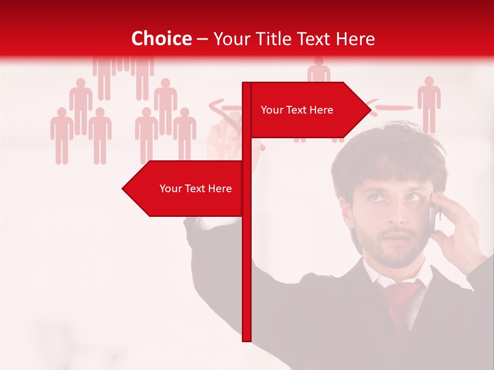 A Man In A Suit Holding A Cell Phone To His Ear PowerPoint Template