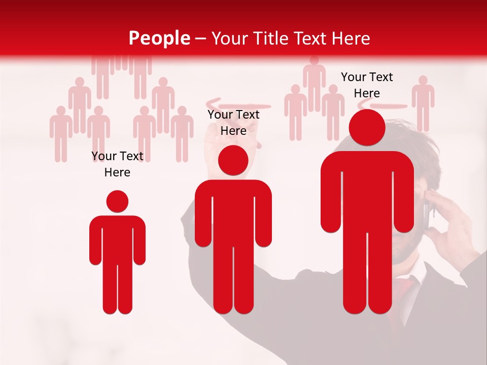 A Man In A Suit Holding A Cell Phone To His Ear PowerPoint Template