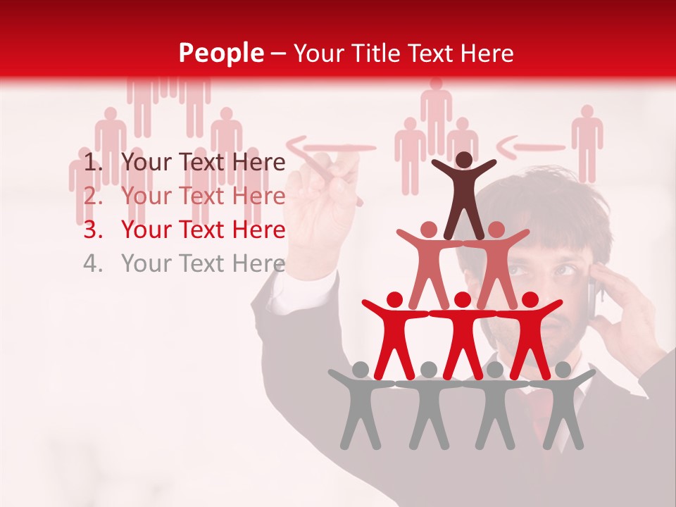 A Man In A Suit Holding A Cell Phone To His Ear PowerPoint Template