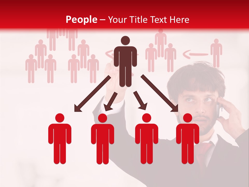 A Man In A Suit Holding A Cell Phone To His Ear PowerPoint Template