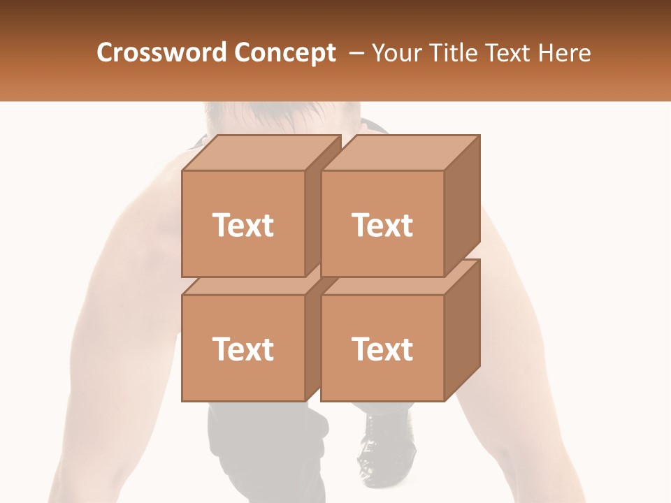 A Man Is Doing A Push Up With His Hands On His Hips PowerPoint Template