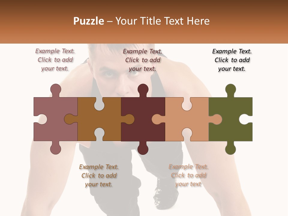 A Man Is Doing A Push Up With His Hands On His Hips PowerPoint Template