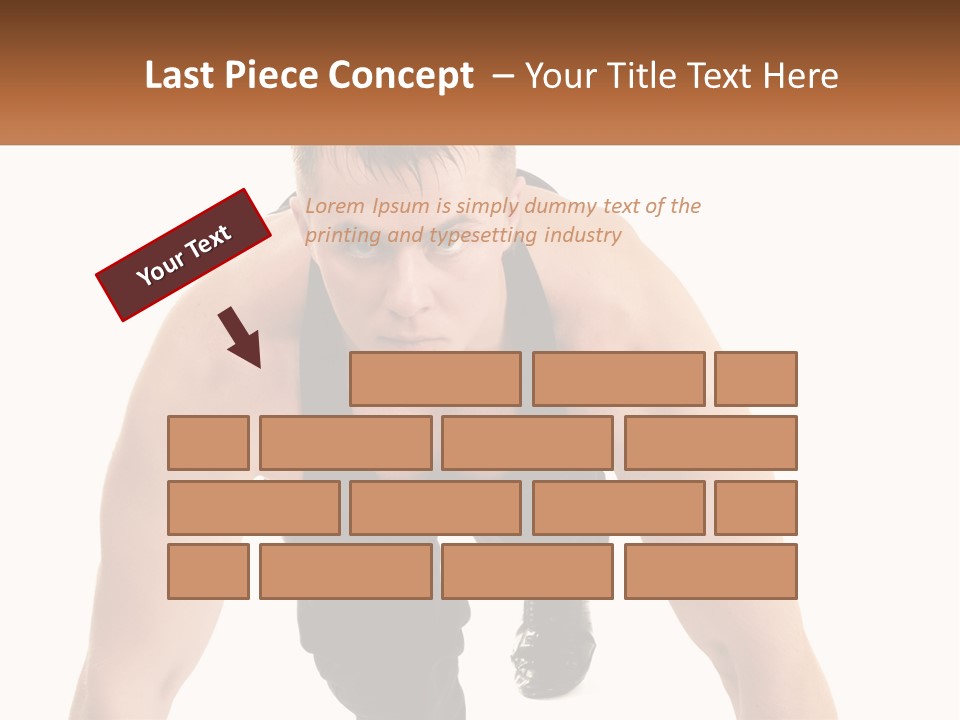 A Man Is Doing A Push Up With His Hands On His Hips PowerPoint Template