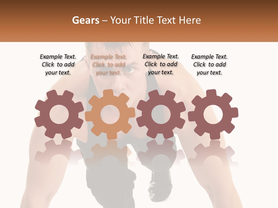 A Man Is Doing A Push Up With His Hands On His Hips PowerPoint Template