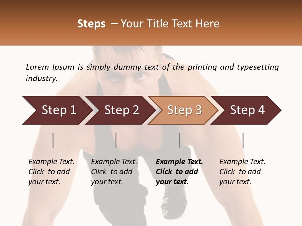 A Man Is Doing A Push Up With His Hands On His Hips PowerPoint Template