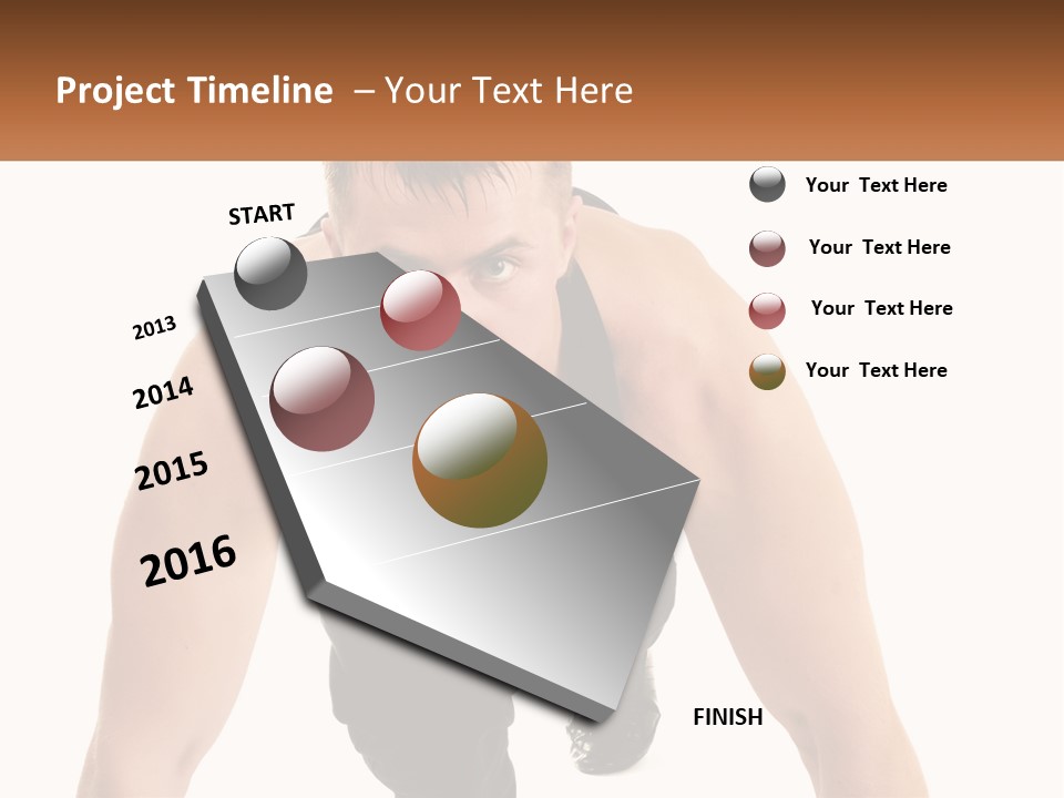 A Man Is Doing A Push Up With His Hands On His Hips PowerPoint Template
