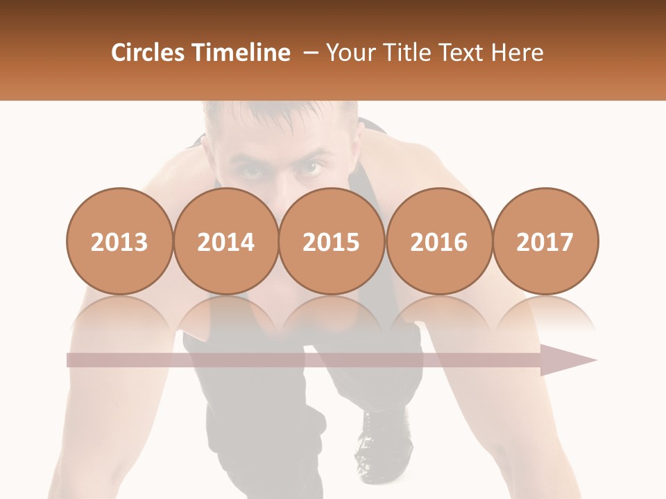 A Man Is Doing A Push Up With His Hands On His Hips PowerPoint Template