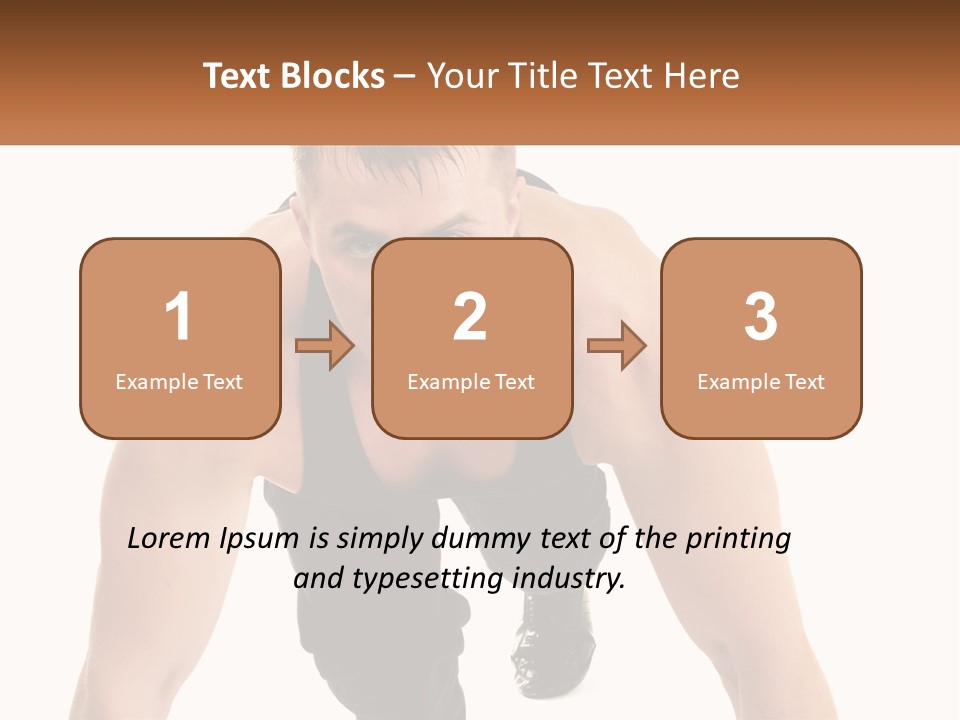 A Man Is Doing A Push Up With His Hands On His Hips PowerPoint Template