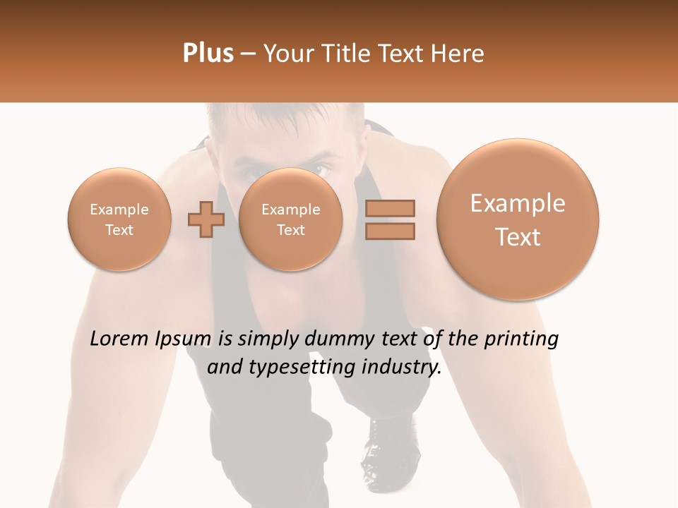 A Man Is Doing A Push Up With His Hands On His Hips PowerPoint Template