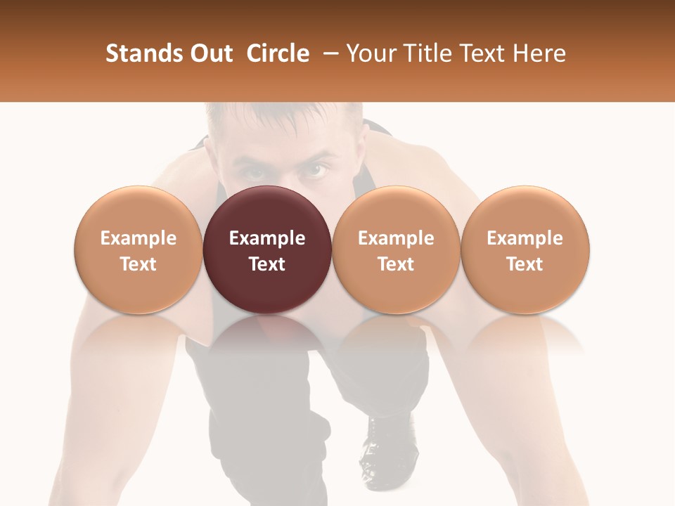 A Man Is Doing A Push Up With His Hands On His Hips PowerPoint Template