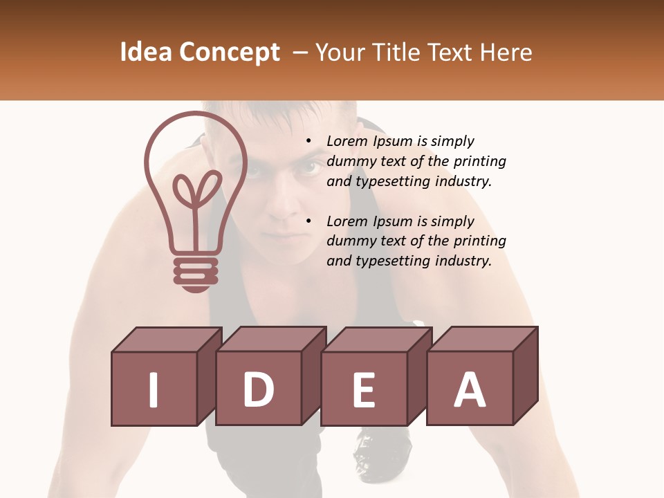 A Man Is Doing A Push Up With His Hands On His Hips PowerPoint Template