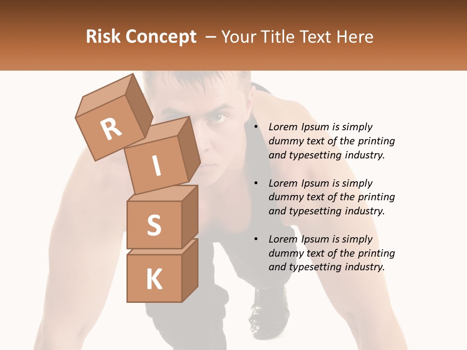 A Man Is Doing A Push Up With His Hands On His Hips PowerPoint Template