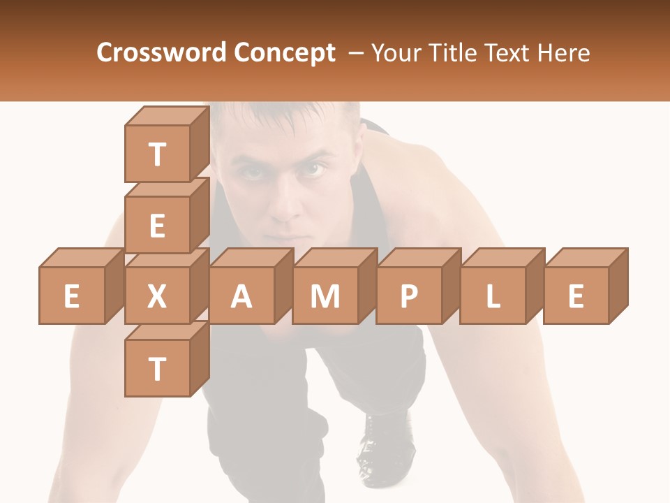 A Man Is Doing A Push Up With His Hands On His Hips PowerPoint Template