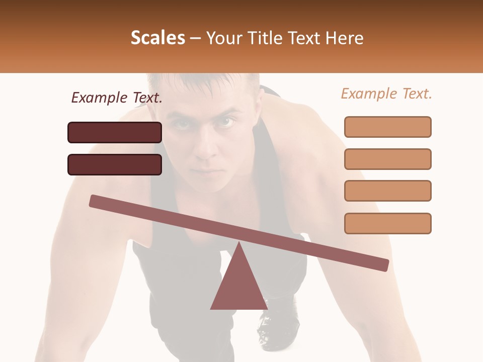 A Man Is Doing A Push Up With His Hands On His Hips PowerPoint Template
