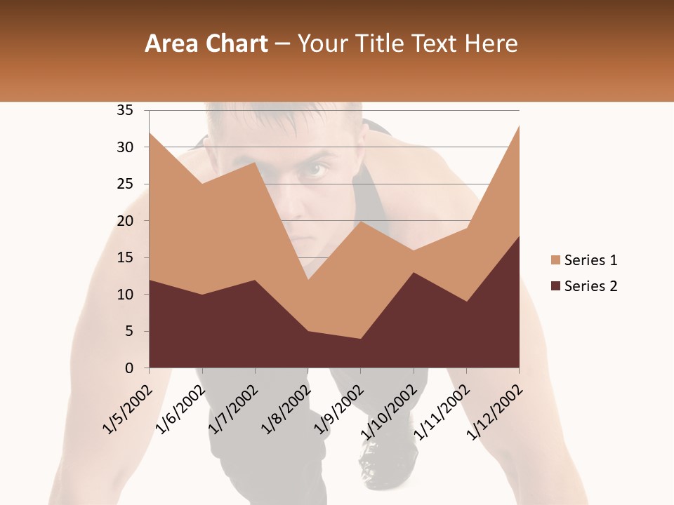 A Man Is Doing A Push Up With His Hands On His Hips PowerPoint Template