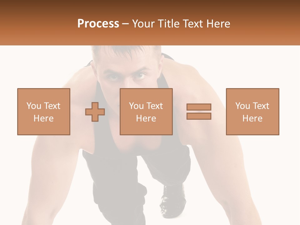 A Man Is Doing A Push Up With His Hands On His Hips PowerPoint Template