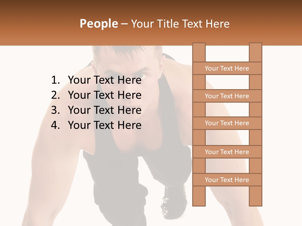 A Man Is Doing A Push Up With His Hands On His Hips PowerPoint Template