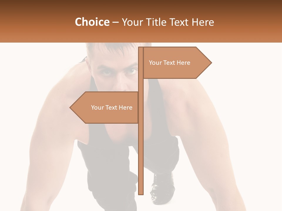 A Man Is Doing A Push Up With His Hands On His Hips PowerPoint Template