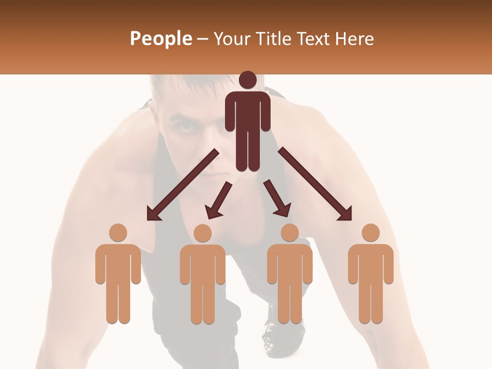 A Man Is Doing A Push Up With His Hands On His Hips PowerPoint Template