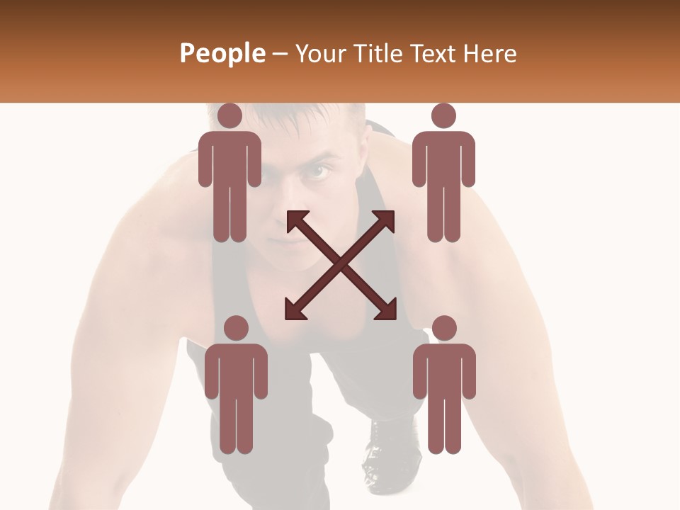 A Man Is Doing A Push Up With His Hands On His Hips PowerPoint Template