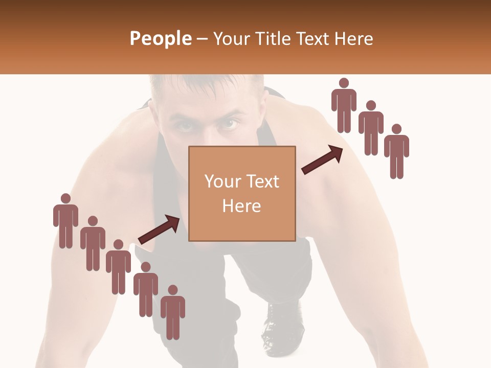 A Man Is Doing A Push Up With His Hands On His Hips PowerPoint Template