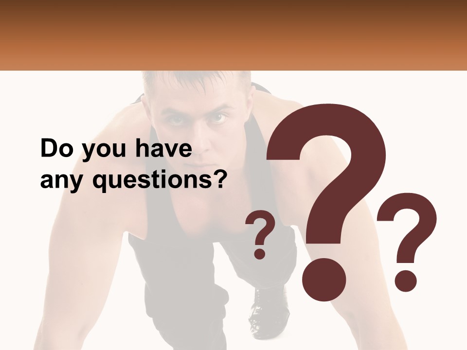 A Man Is Doing A Push Up With His Hands On His Hips PowerPoint Template