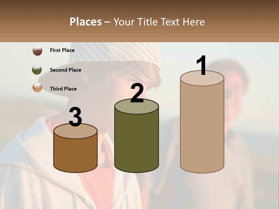 A Man And A Boy Standing Next To Each Other PowerPoint Template