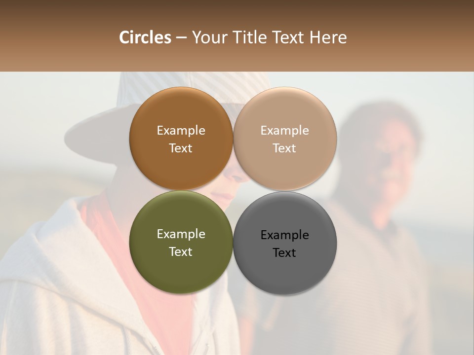 A Man And A Boy Standing Next To Each Other PowerPoint Template