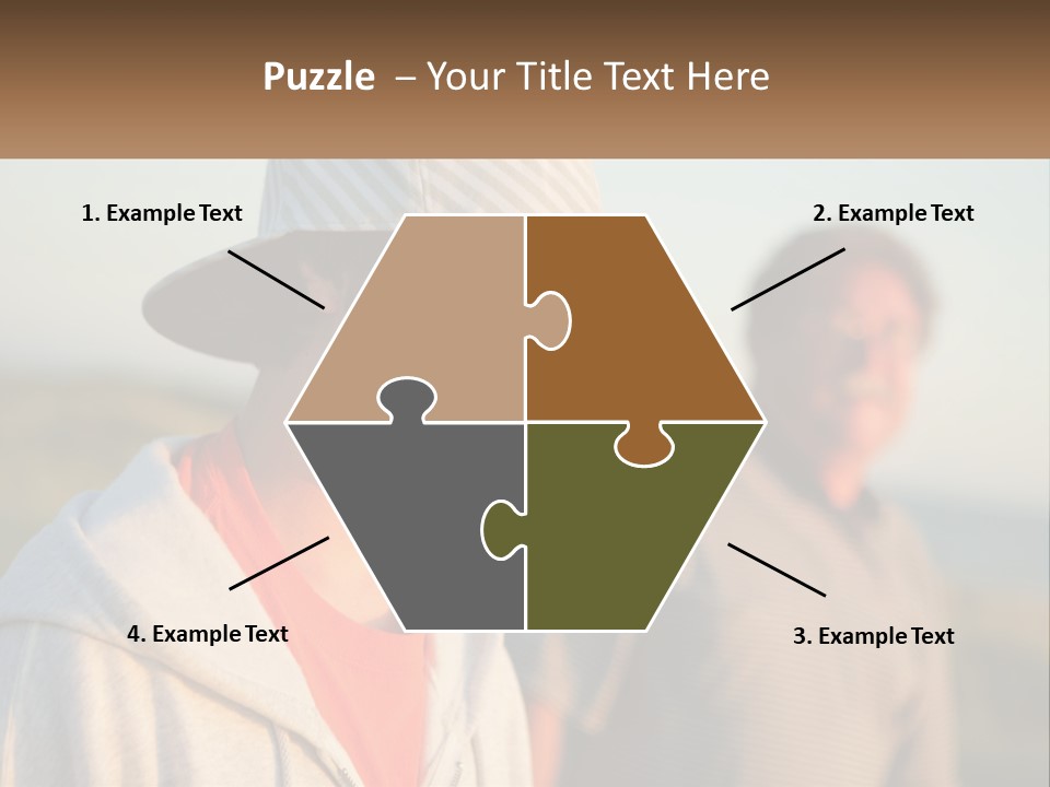 A Man And A Boy Standing Next To Each Other PowerPoint Template