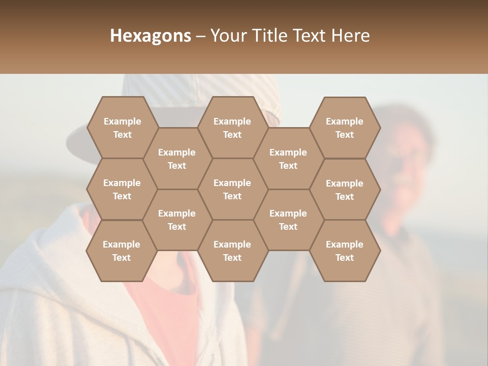 A Man And A Boy Standing Next To Each Other PowerPoint Template