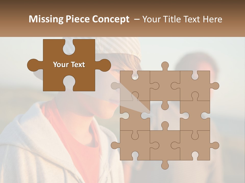 A Man And A Boy Standing Next To Each Other PowerPoint Template