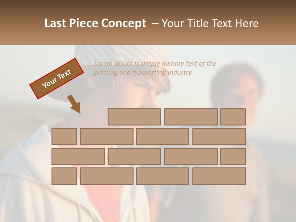 A Man And A Boy Standing Next To Each Other PowerPoint Template