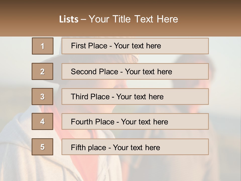 A Man And A Boy Standing Next To Each Other PowerPoint Template