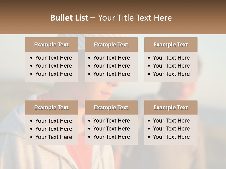 A Man And A Boy Standing Next To Each Other PowerPoint Template