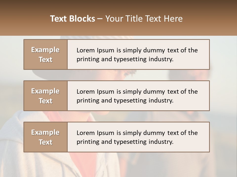 A Man And A Boy Standing Next To Each Other PowerPoint Template