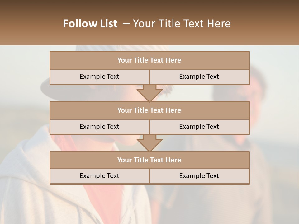 A Man And A Boy Standing Next To Each Other PowerPoint Template