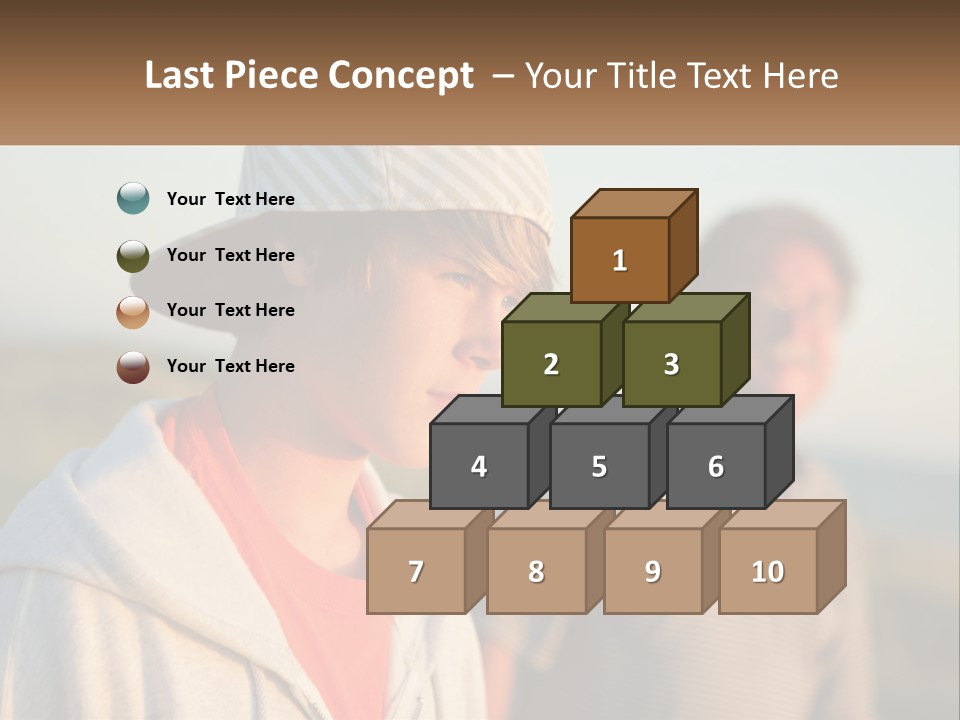 A Man And A Boy Standing Next To Each Other PowerPoint Template