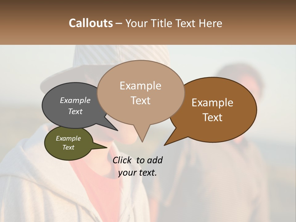 A Man And A Boy Standing Next To Each Other PowerPoint Template