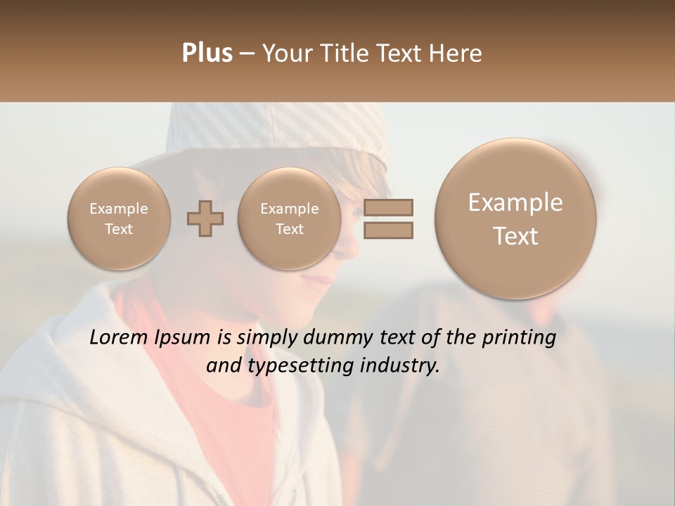 A Man And A Boy Standing Next To Each Other PowerPoint Template