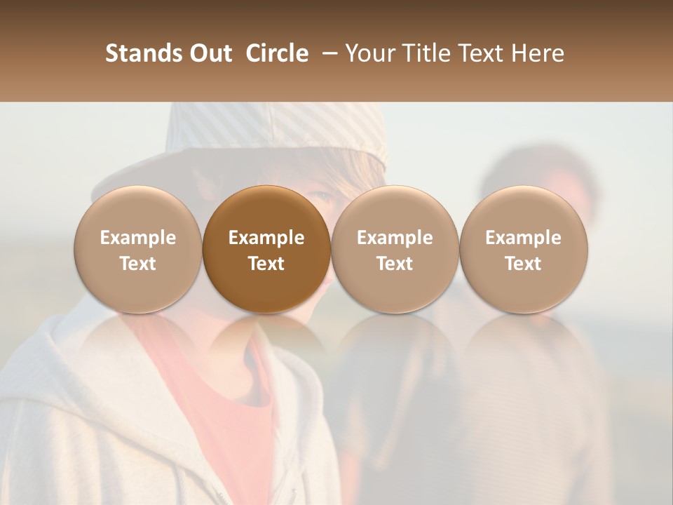 A Man And A Boy Standing Next To Each Other PowerPoint Template