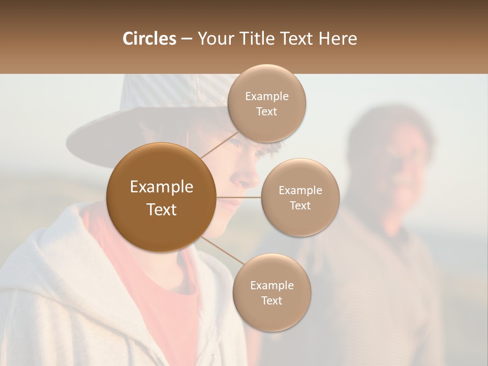 A Man And A Boy Standing Next To Each Other PowerPoint Template